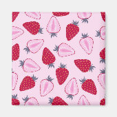 いちご柄 マグネット (正面)