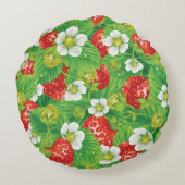いちご柄 ラウンドクッション (裏面)