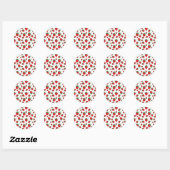 いちご柄 ラウンドシール (シート)