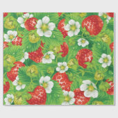 いちご柄 ラッピングペーパー (フラット)
