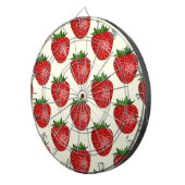 いちご柄、赤いちご、果物、葉 ダーツボード (正面右)