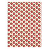 いちご柄、赤いちご、果物、葉 テーブルクロス (正面)