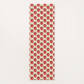 いちご柄、赤いちご、果物、葉 ヨガマット (裏面)