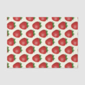 いちご柄、赤いちご、果物、葉 薄葉紙 (正面)