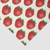 いちご柄、赤いちご、果物、葉 薄葉紙 (詳細)