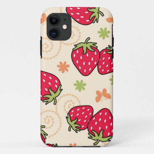 いちご柄 Case-Mate iPhoneケース (裏面)
