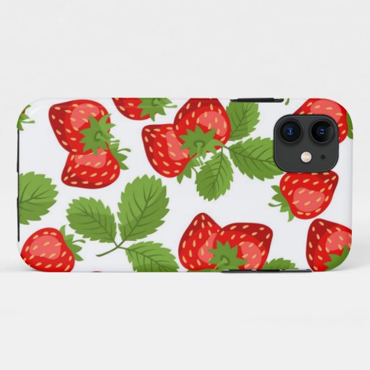 いちご柄 Case-Mate iPhoneケース (裏面(横))
