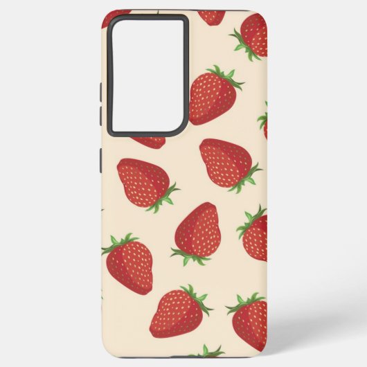いちご柄 SAMSUNG GALAXYケース (裏面)