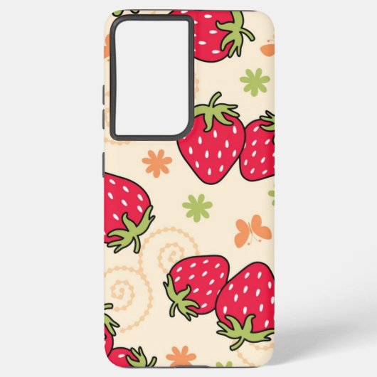 いちご柄 SAMSUNG GALAXYケース (裏面)