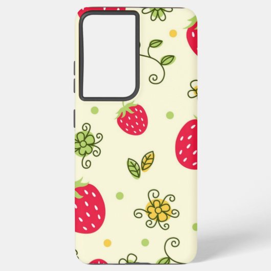 いちご柄 SAMSUNG GALAXYケース (裏面)