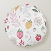 いちご柑橘類丸枕 ラウンドクッション (裏面)