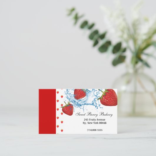 いちご水しぶきの名刺 名刺 (スタンド正面)