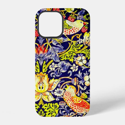 いちご泥棒の鳥 ウィリアム・モリス iPhoneケース (裏面)