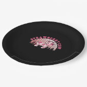 いちご牛かわいい ペーパープレート (アングル)