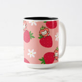 いちご猫マグ ツートーンマグカップ (正面右)