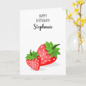 いちご畑 カード (黄色い花)