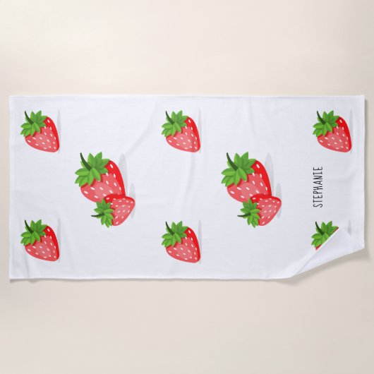 いちご畑 ビーチタオル (正面)
