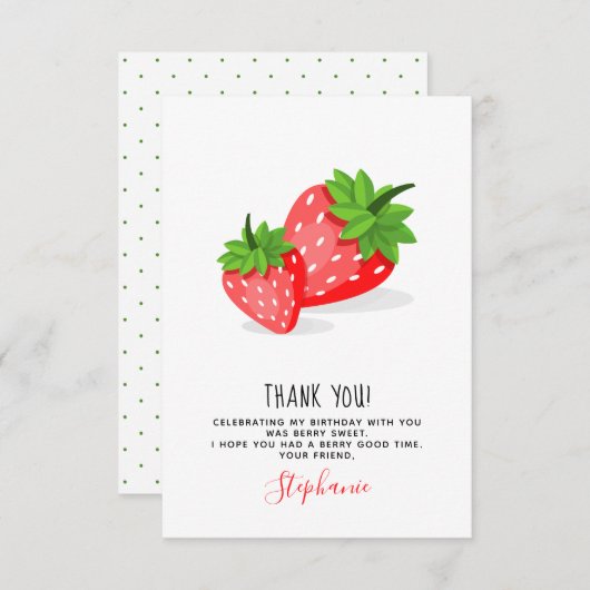 いちご畑 招待状 (正面/裏面)