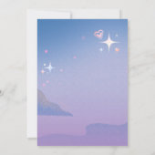 いちご白熱［赤熱］光を放つケーキ誕生日 招待状 (裏面)