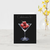 いちご祝の誕生日カード付き カード (黄色い花)