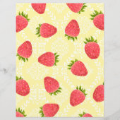 いちご空白のイエロー文房具紙 (裏面)