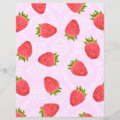 いちご空白のピンク文房具紙 (裏面)