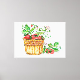 いちご籠 キャンバスプリント