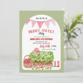 いちご籠 招待状 (スタンド正面)