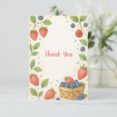 いちご素朴ブルーベリーベビーベリースウィート サンキューカード (スタンド正面)