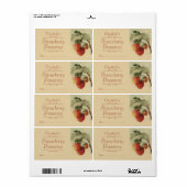 いちご缶詰ラベル ラベル (フルシート)