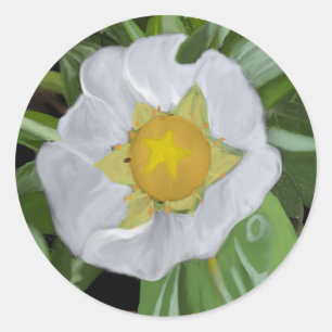 いちご花の丸シール ラウンドシール