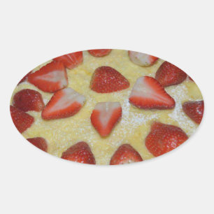 いちご菓子 楕円形シール