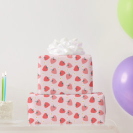 いちご誕生日パーティラッピング紙 ラッピングペーパー