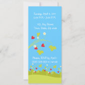 いちご誕生日パーティー·ガールの招待 招待状 (裏面)