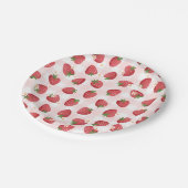 いちご誕生日パーティー ペーパープレート (アングル)