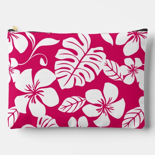 いちご赤のピンクのビキニ模様 アクセサリーポーチ (正面)