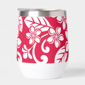 いちご赤の島プルメリア模様 (右面)