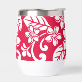 いちご赤の島プルメリア模様 (左面)