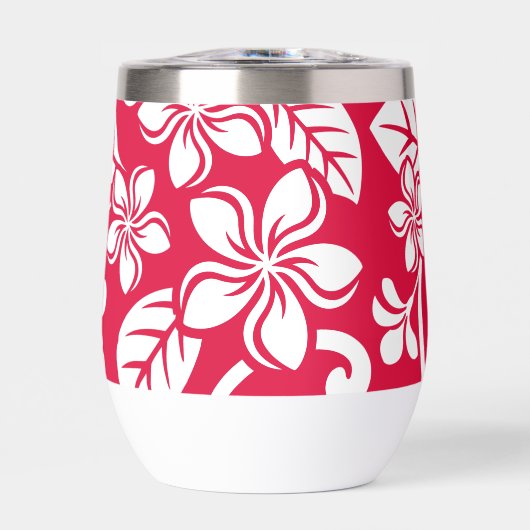 いちご赤の島プルメリア模様 (正面)