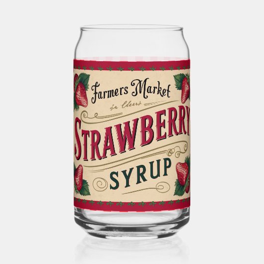 いちご農場 ガラス缶 (正面)