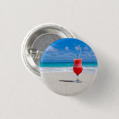 いちご霜の降りた飲料オンザビーチ 缶バッジ (正面&裏面)