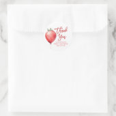 いちご風船かわいいおもしろいありがとう ラウンドシール (バッグ)