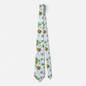いちご魅力的と葉のパターン – ヴィンテージ ネクタイ (正面)