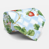 いちご魅力的と葉のパターン – ヴィンテージ ネクタイ (ロール)