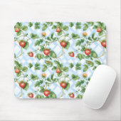 いちご魅力的と葉のパターン – ヴィンテージ マウスパッド (マウス)