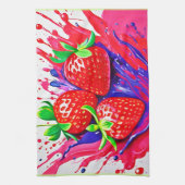 いちご鮮やかスプラッシュ キッチンタオル (縦)