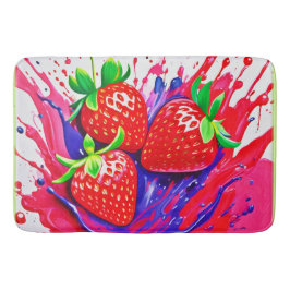 いちご鮮やかスプラッシュ バスマット