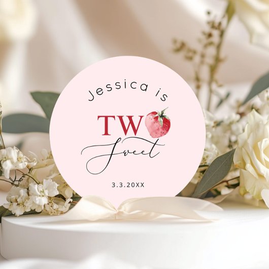 いちご２さいお誕生日パーティー ラウンドシール