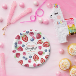 いちご1日のパーティー |最初のベリー ペーパープレート