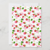 いちご1日のパーティー |最初のベリー 招待状 (裏面)